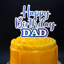 Load image into Gallery viewer, Custom Photo Cake Topper with Personalized Message | Holographic Cake Topper