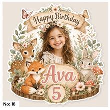 Load image into Gallery viewer, 6.5" Custom Photo Cake Topper | Shiny Holographic | Made to Create a Lasting Memory