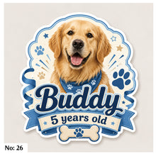 Load image into Gallery viewer, 6.5" Custom Photo Cake Topper | Shiny Holographic | Made to Create a Lasting Memory