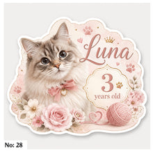Load image into Gallery viewer, 6.5" Custom Photo Cake Topper | Shiny Holographic | Made to Create a Lasting Memory