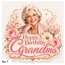 Load image into Gallery viewer, 6.5" Custom Photo Cake Topper | Shiny Holographic | Made to Create a Lasting Memory