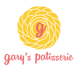 Gary's Patisserie logo resembles a beautiful mango flower.