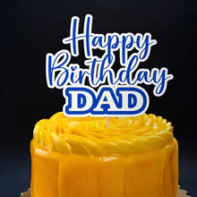 Load image into Gallery viewer, Happy Birthday Cake Topper with Custom Name (Glossy Card Stock)
