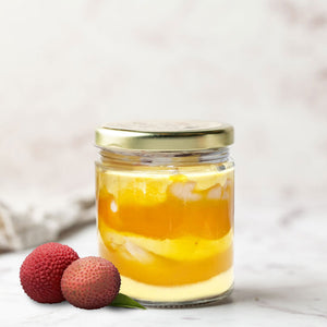 Mango Lychee Mousse Cake in-a-Jar