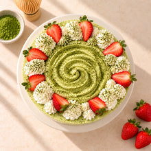 Load image into Gallery viewer, New! Matcha Green Tea Strawberry Cake (can be cream only)
