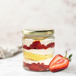 White Chocolate Strawberry Shortcake in-a-Jar