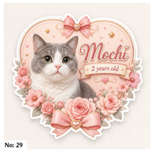 Load image into Gallery viewer, 6.5" Custom Photo Cake Topper | Shiny Holographic | Made to Create a Lasting Memory

